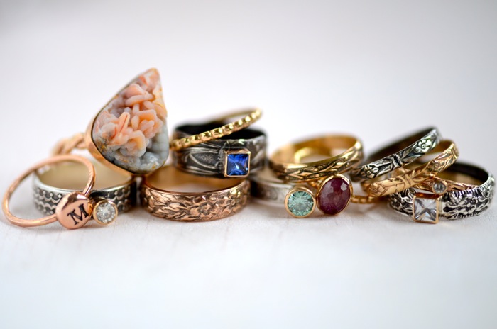 Some new garden-inspired rings