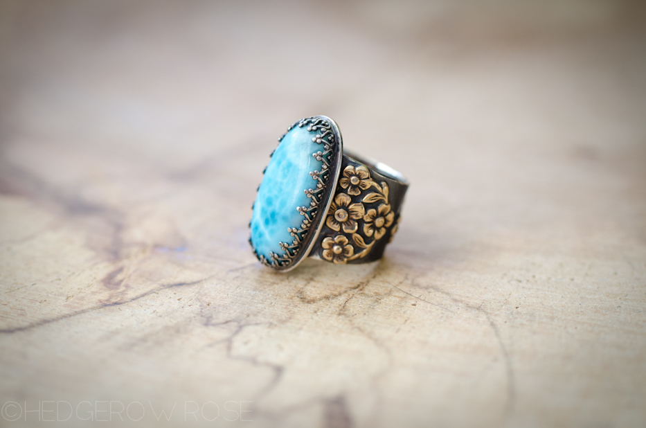 Forget Me Not Larimar Ring | Hedgerow Rose