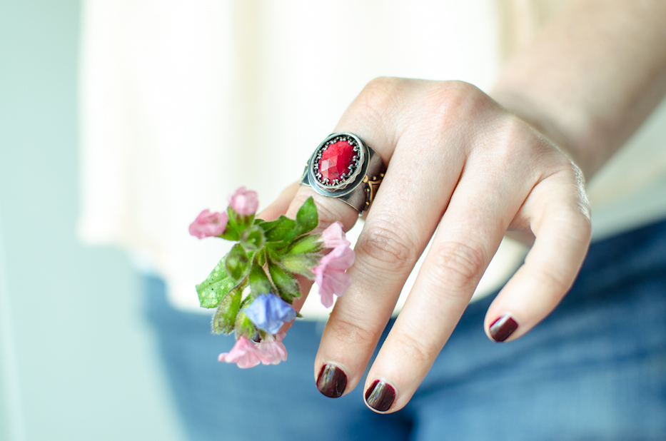 Eleanor of Aquitaine Ruby Ring | via Hedgerow Rose