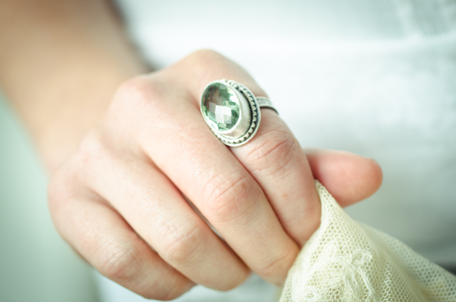 A Secret Garden Ring (Prasiolite)