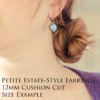 Tanzanite Petite Estate-Style Earrings - Antique Brass - Image 2