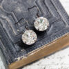 Estate Style Earrings - Large Crystal Round Brilliant - Image 3