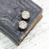 Estate Style Earrings - Large Crystal Round Brilliant