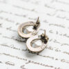 White Diamond Crystal Stud Earrings - Petite - Image 4