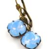 Chalcedony Petite Estate-Style Earrings - Antique Brass - Image 2