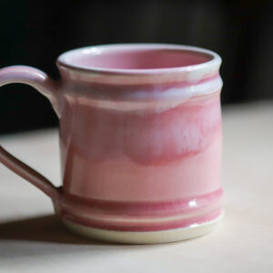 Wheel-Thrown Small Bistro Mug in "Rose Quartz" Glaze