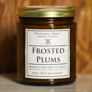 Frosted Plums - Luxe Handpoured Candle - Coconut Apricot Wax - Vegan - Cruelty Free