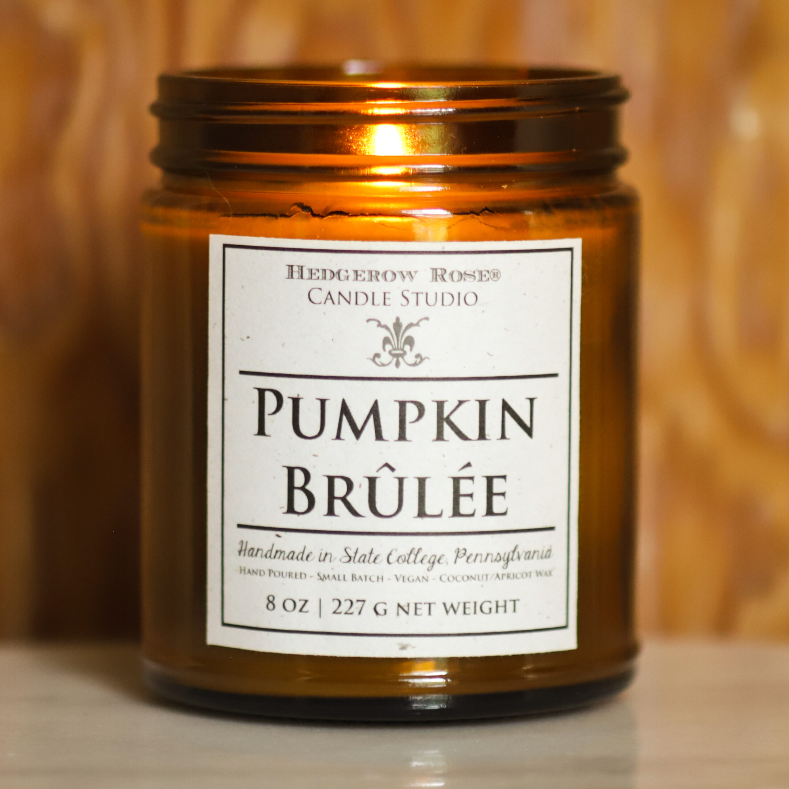Pumpkin Brûlée - Luxe Handpoured Candle - Coconut Apricot Wax - Vegan - Cruelty Free